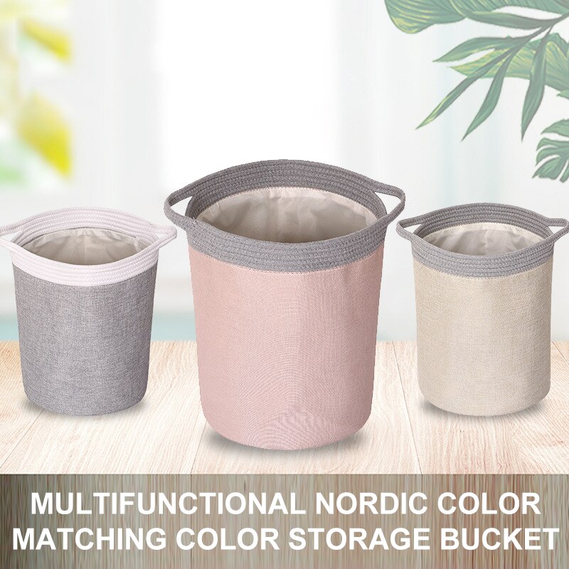 Imitation Cotton And Linen Storage Storage Box Foldable Storage Basket Housekeeping Container Organizers