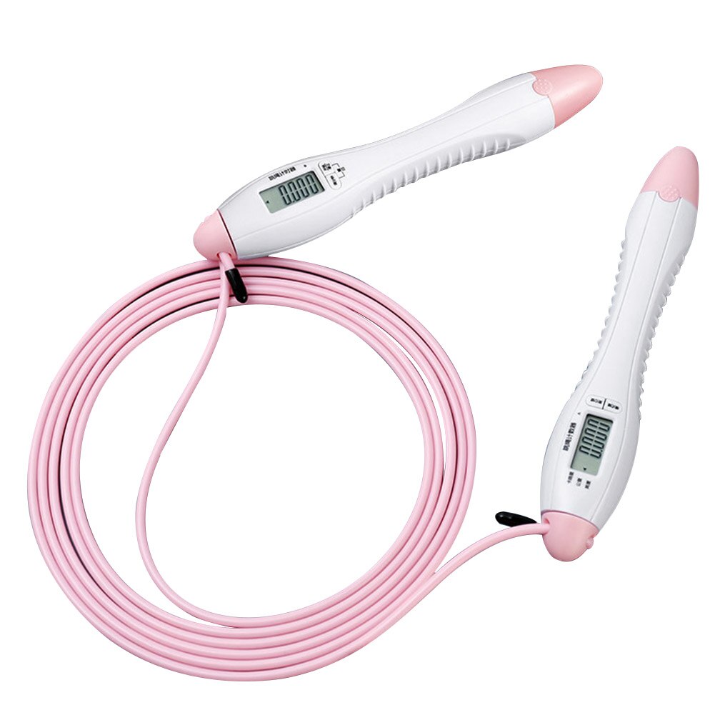 4 Modes 360 Degrees Rotation Induction Double Screen HD Display Home Gym Digital Counting Jump Rope Anti Winding ABS: Pink A