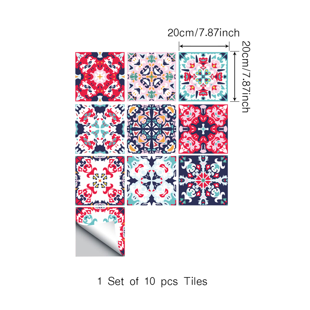 10 sztuk retro płytka PVC naklejki samoprzylepne wzór klasyczny płytki Sztuka przekątna 3D naklejki podłogowe akcesoria dekoracyjne
