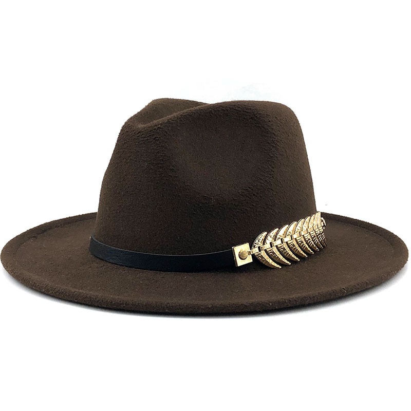 Specjalne kapelusze filcowe męskie kapelusze Fedora z paskiem kobiety Vintage Trilby czapki wełna Fedora ciepły jazzowy kapelusz Chapeau Femme Feutre Panaman kapelusz: MZ17050-15
