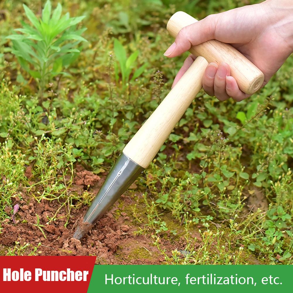 1pc Gardening Punching Hole Puncher And Fertilizing Seeder Gardening Hole Puncher Tool for Home Planting Soil Punching