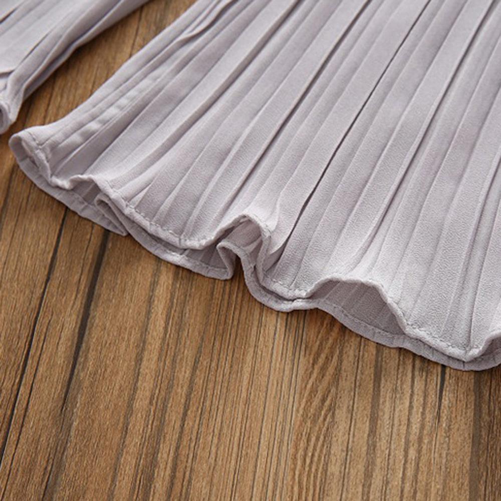 Kids clothes Solid Ruffle Anti-Mosquito Summer Toddler Kids Baby Girl Pleated Wide Leg Chiffon Casual Long Pants Trousers #2F