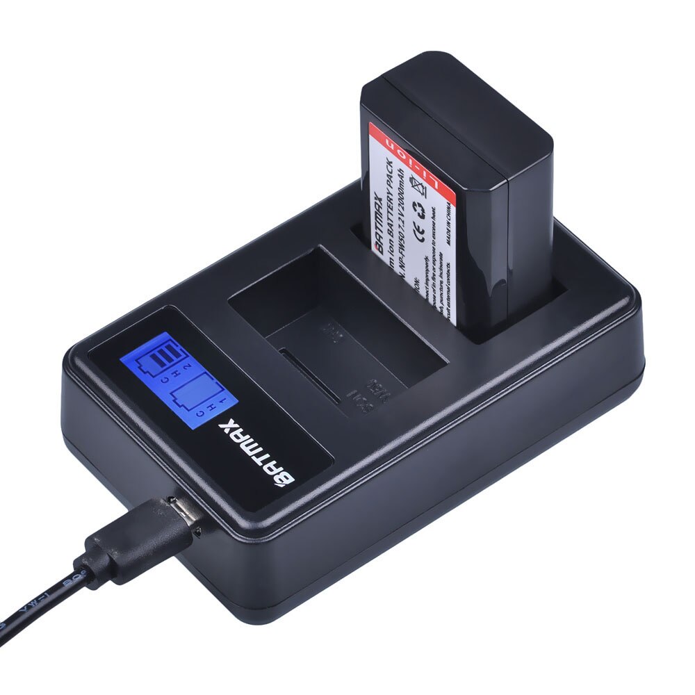 3 Pièces 2000mAh NP-FW50 NP FW50 NPFW50 Batterie Akku + LCD Double Chargeur pour Sony Alpha a6500 a6300 a7 7R a7R a7R II a7II NEX-3 NEX-5: 1Pcs set