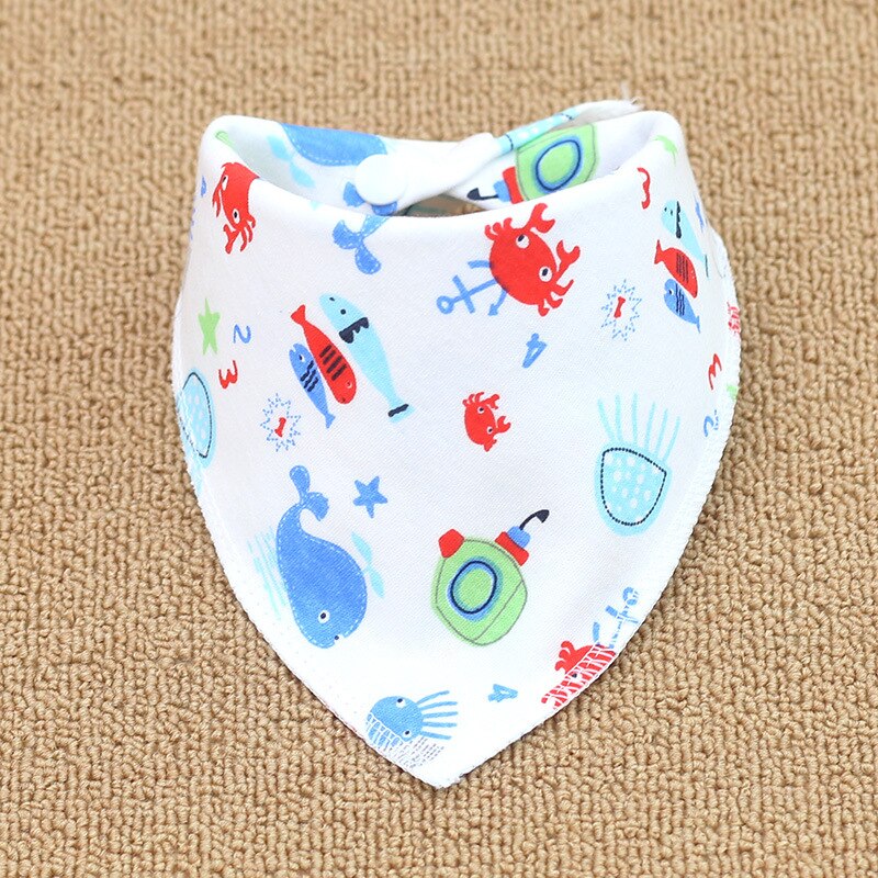 Baby Bibs Cotton Baby Feeding Apron Triangle Cute Baby Bibs Girls Boys Cartoon Feeding Scarf Bib Collar Bib Burp Cloth: OceanWorld