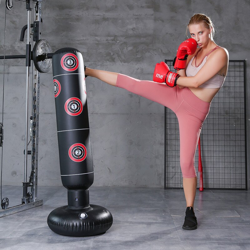 Inflatable Boxing Bag Water Base Punching Standing Sandbag Sports Fitness Pressure Relief Body Building Equipment
