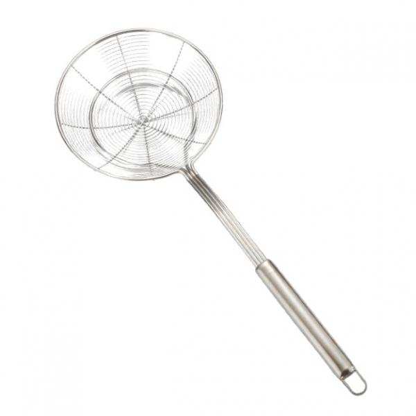Spider Strainer Skimmer, Asian Strainer Ladle Stainless Steel Wire Skimmer Spoon with Handle, 14cm/16cm/18cm/20cm