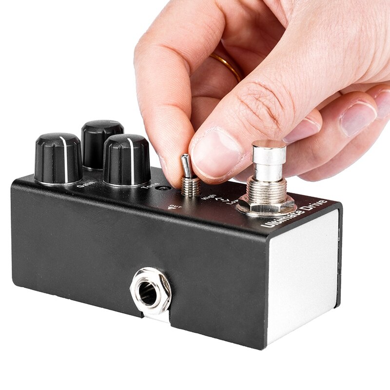 Ultimate Drive Guitar Effects Pedal Gain/Level/Tone Knob High Low Frequency Effect Pedals with True Bypass Switch