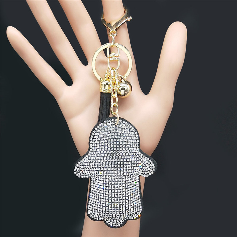 Llaveros de cristal con ojos de pavo, anillo para mujer, llavero de Color azul dorado, accesorios para bolso, joyería, llaveros para mujer: MULTICOLOR