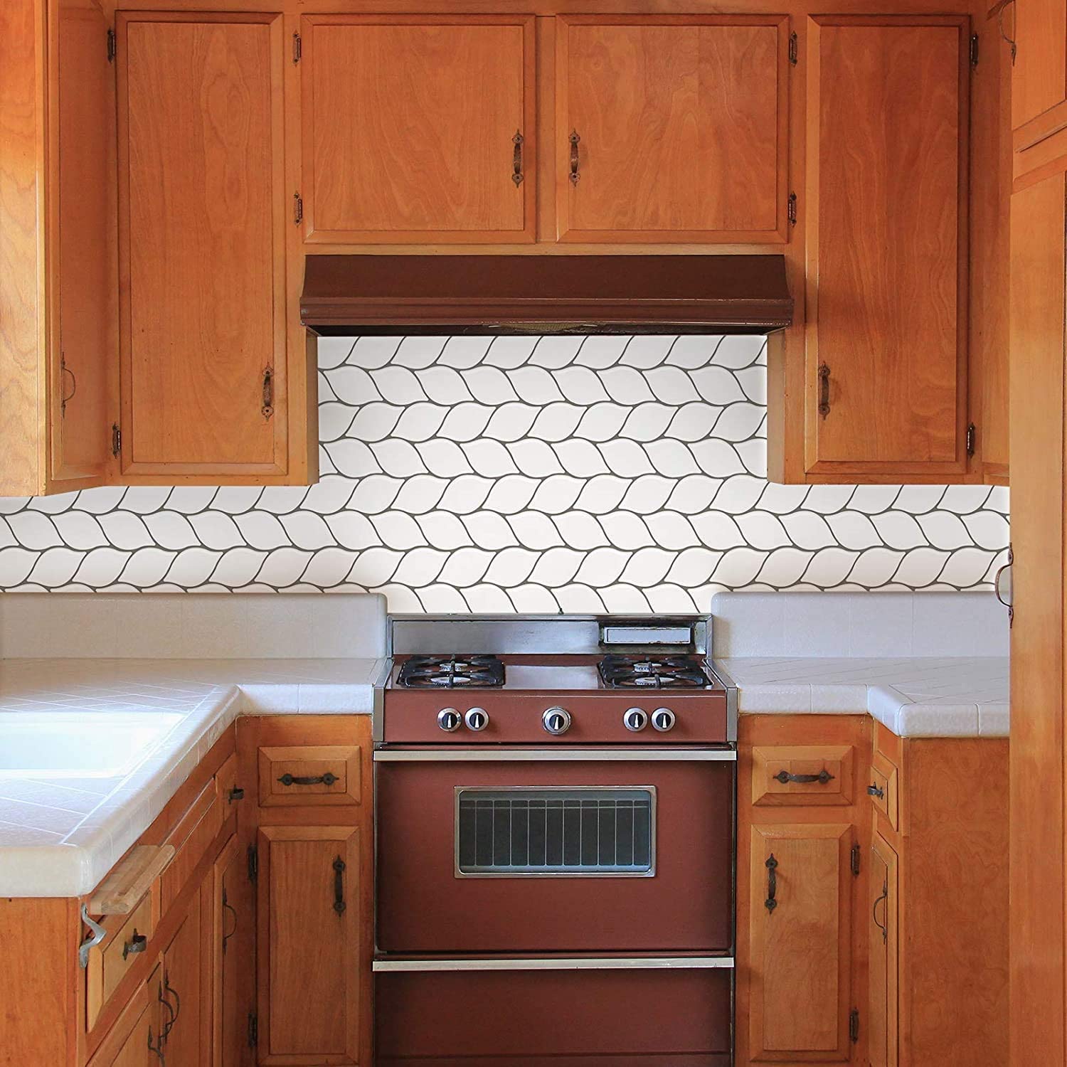 Odkleić i przykleić płytki Backsplash, płytka samoprzylepna naklejki, biała płytka typu metro, tapety robić kuchni łazienka pralnia