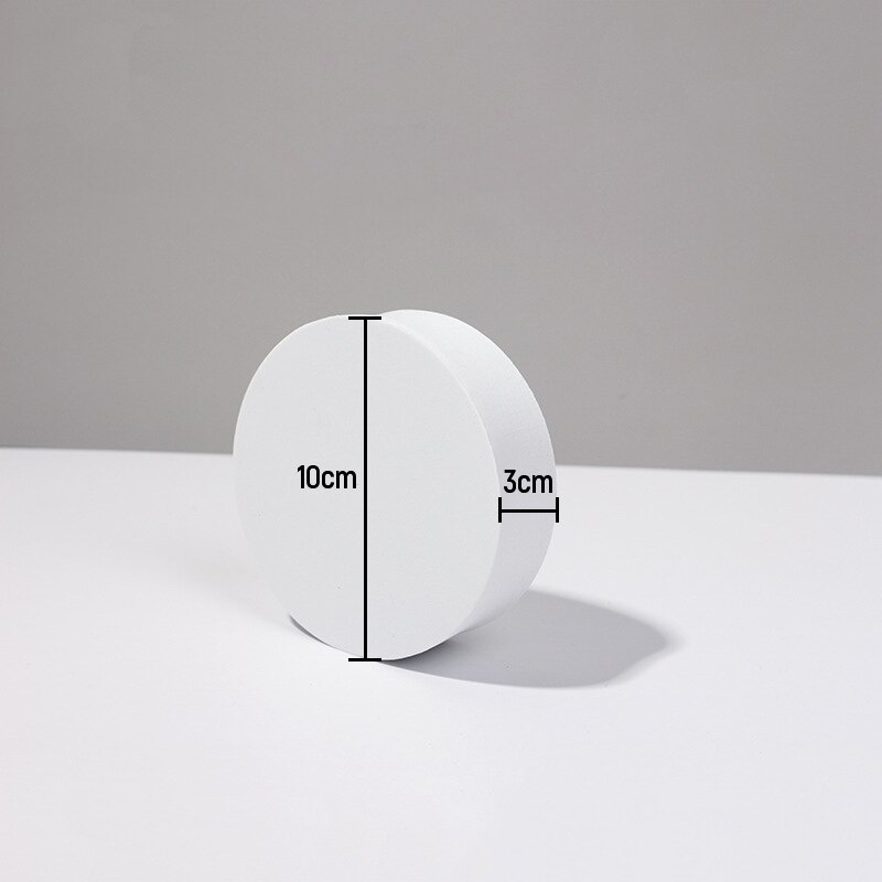 Tabletop Photography Background Props Hard Foam Waterproof Geometric Cube Stereo Shooting Props Solid Color for Jewelry Cosmetic: White 10x3cm