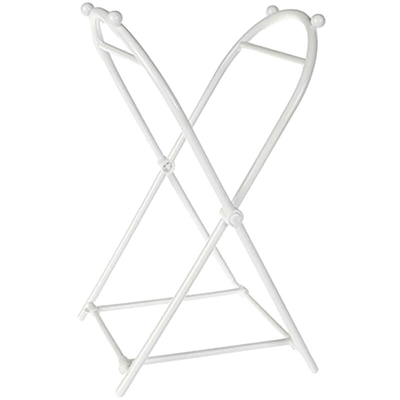 Cubo de basura plegable tipo X, porta bolsa de basura de plástico, estante de almacenaje para Cocina: White