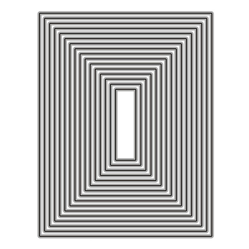 Rectangle Nesting Layered Mould Background Metal Cutting Dies and For Die Scrapbooking Foil Cut Crafts No Stamps