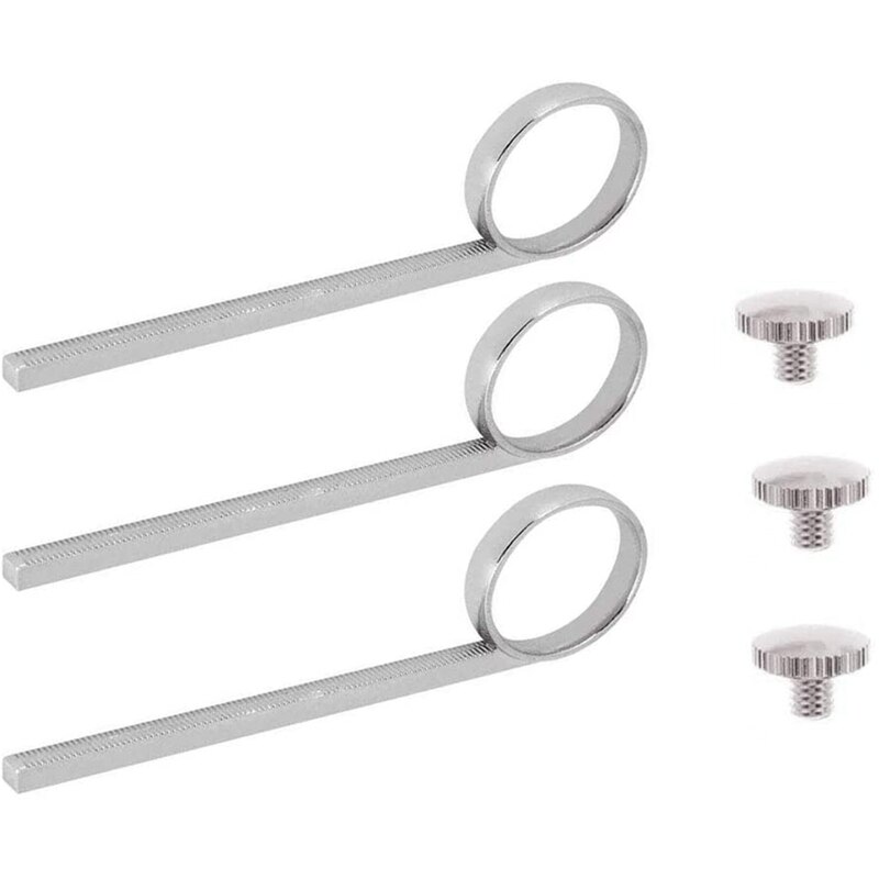 Valve de trompette plate 3 jeux B, anneau coulissant avec vis de support pour remplacement d&#39;accessoires de trompette: Default Title