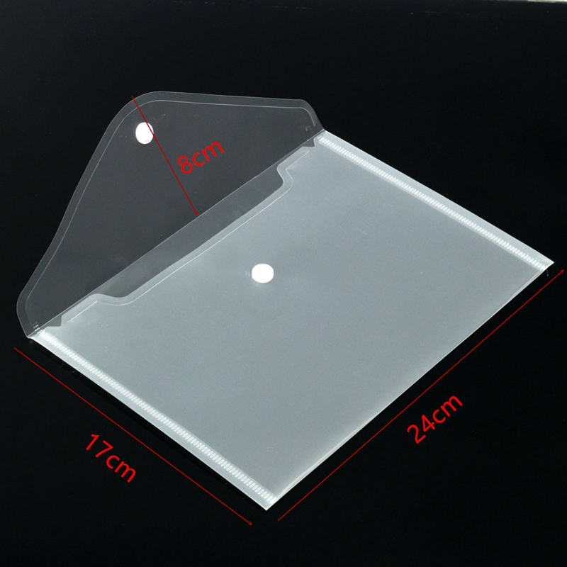 12pcs/set Transparent Plastic A5 Folders File Bag Document Hold Bags Folders Filing Paper Storage Office School Supplies