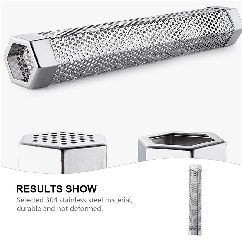1pc Pellet Smoker Tube Stainless Steel Perforated BBQ Smoke Generator Smoke Box