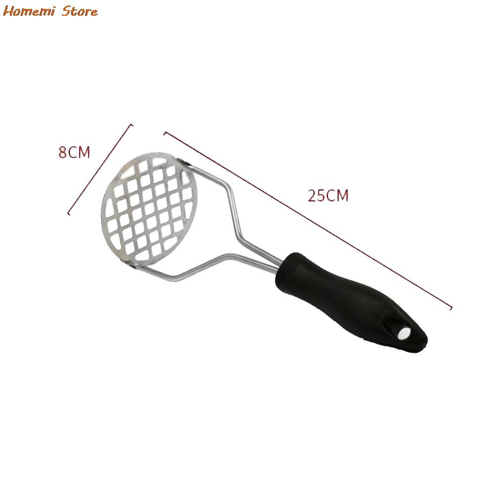 Smooth Mashed Potatoes Fruit Vegetable Tools Press Crusher Potato Masher Stainless Steel Pusher Broad Mashing Plate: 01