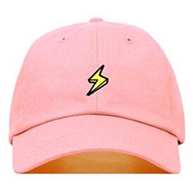 Lightning Trend Baseball Cap Mode Hip Hop Hoed Persoonlijkheid Vader Hoeden Outdoor Leisure Sport Caps: Roze