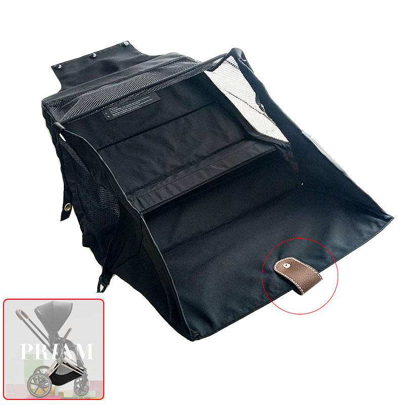 Kinderwagen-Einkaufskorb, jeweils für Cybex Priam 3/4 Mios 2/3 Melio2/3 Buggy-Aufbewahrungstasche, Tragekorb, Babywagen-Zubehör: Black