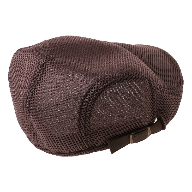 Sombrero de pico de pato de verano de malla transpirable para hombre, gorra de boina de hiedra, gorra plana de Cabbie suave