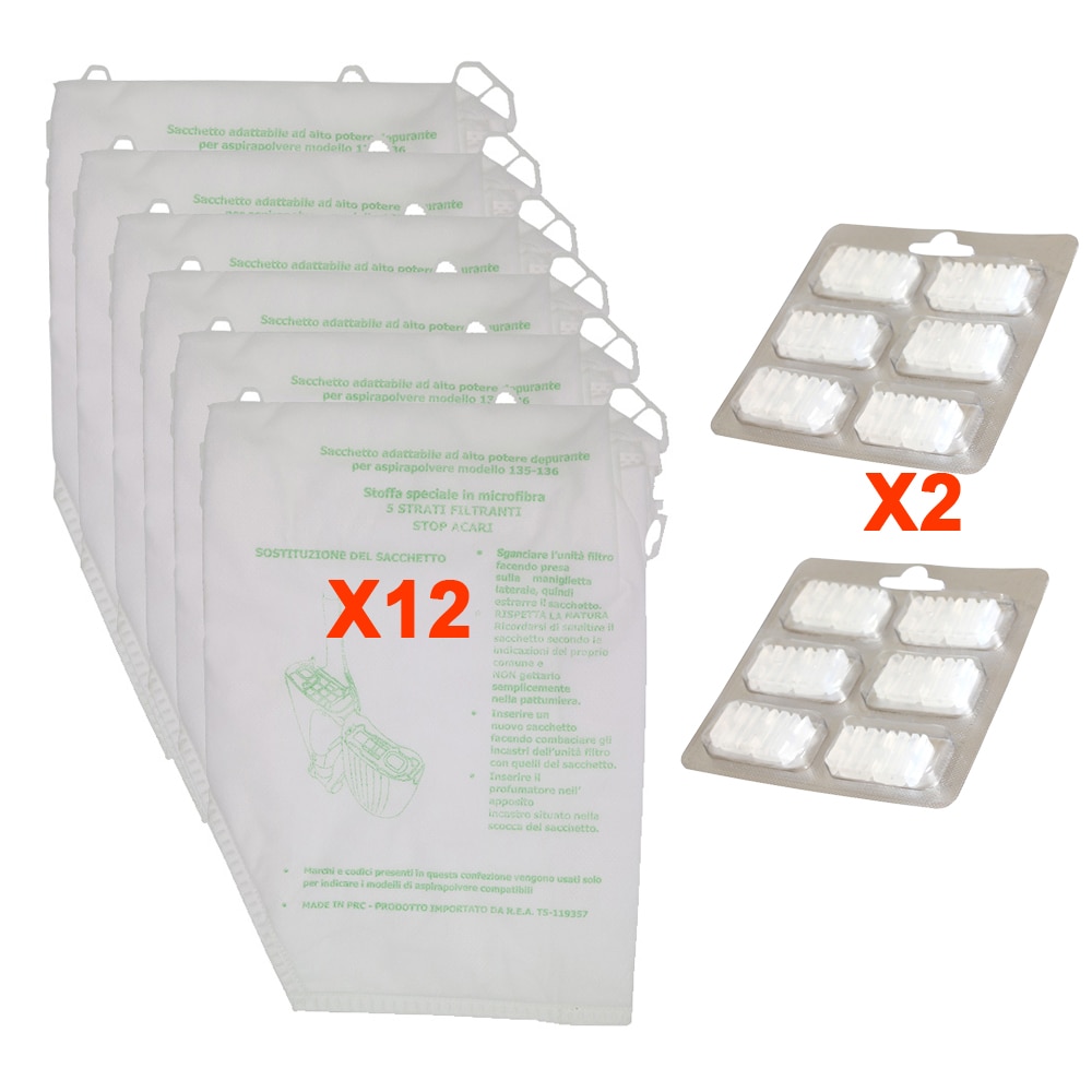 Bolsas de polvo/hojas aromáticas para Vorwerk Kobold VK 135 VK 136 Series, accesorio, venta de piezas de limpiador al vacío