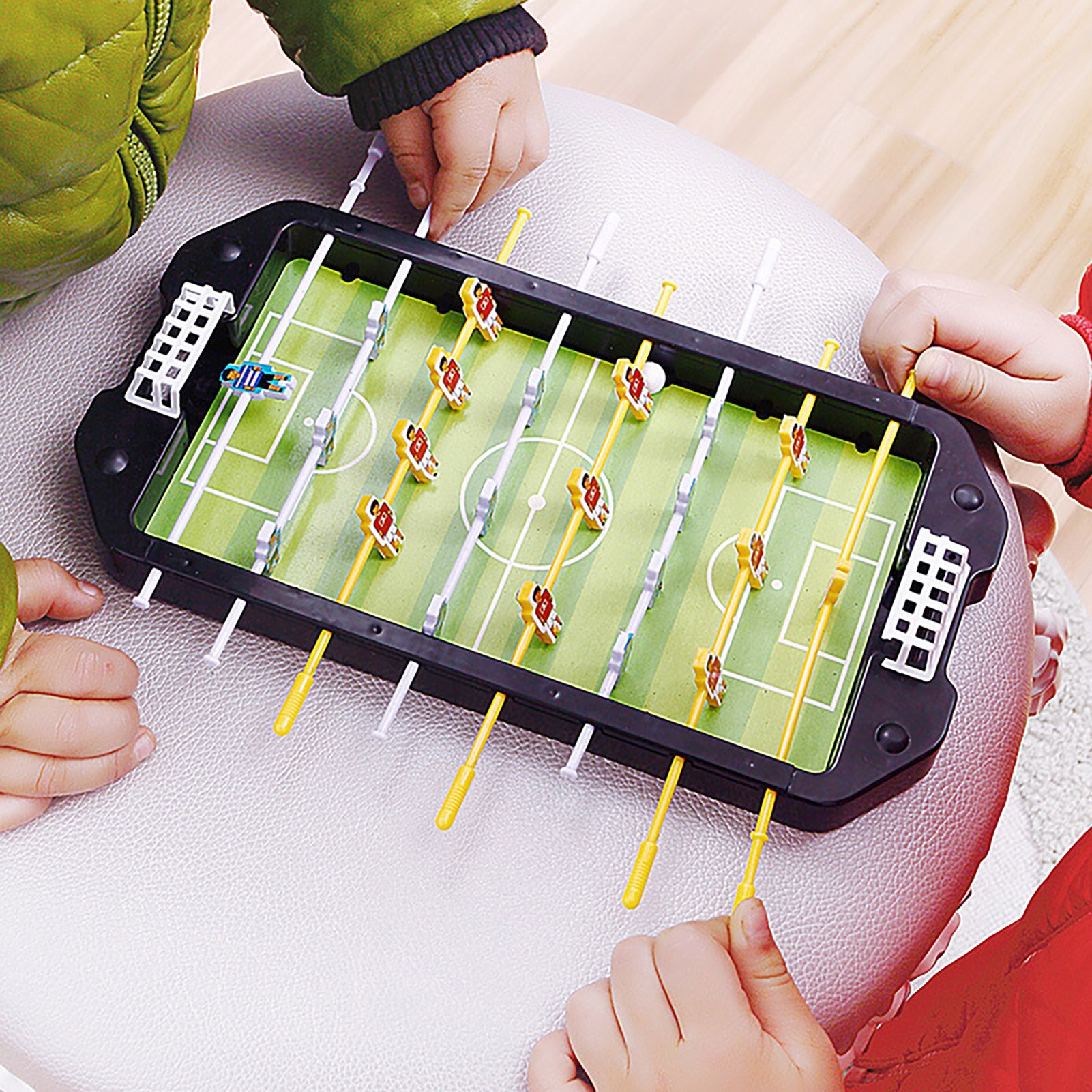 Mini Tabletop Tafelvoetbal Tafel-Draagbare Tafel Voetbal Game Set Keeper Voor Kinderen Volwassen Home Party Spelen Games