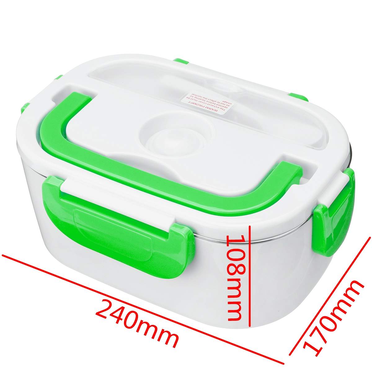 2 in 1 Car& Home Electric Heated Lunch Box Portable 12V 110V Bento Boxes Food Heater Rice Container Outdoor Travel US Plug