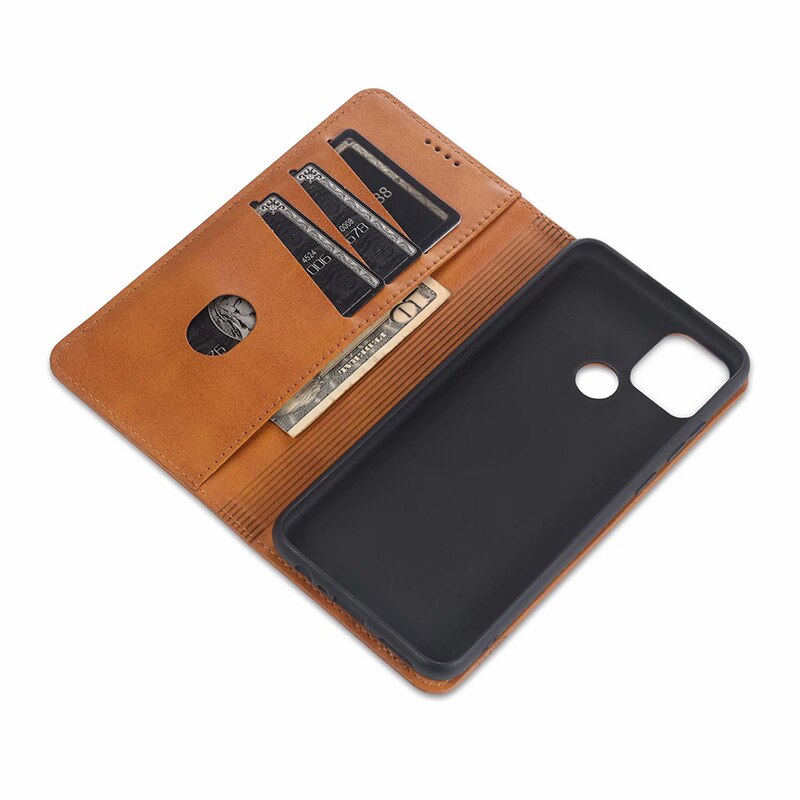 Magnetische fallen für OPPO A15 Brieftasche Abdeckung Tasche mit Tasche