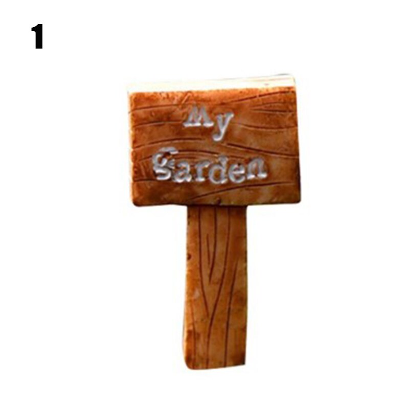 Dekoracja zewnętrzna mikro leśny przewodnik znak mini ogród krajobraz miniaturowe ozdoby DIY dekoracje J2Y: 1