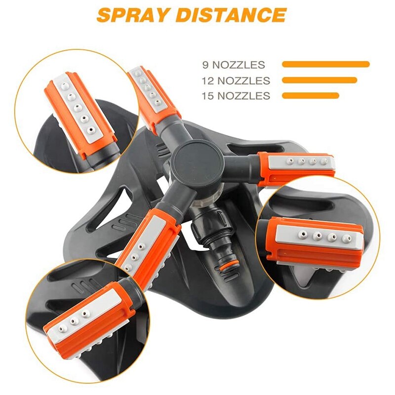 Sprinklers for Garden, Upgraded Automatic Water Irrigation System with Flow Control 360° Rotating Water Sprinkler for Kids