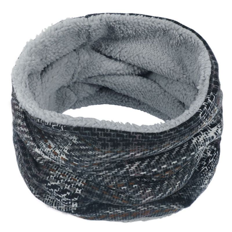 Winter warme gebreide ring sjaals print dikke binnenkant super elastische gebreide sjaals bandana nekwarmers sjaal mannen vrouwen