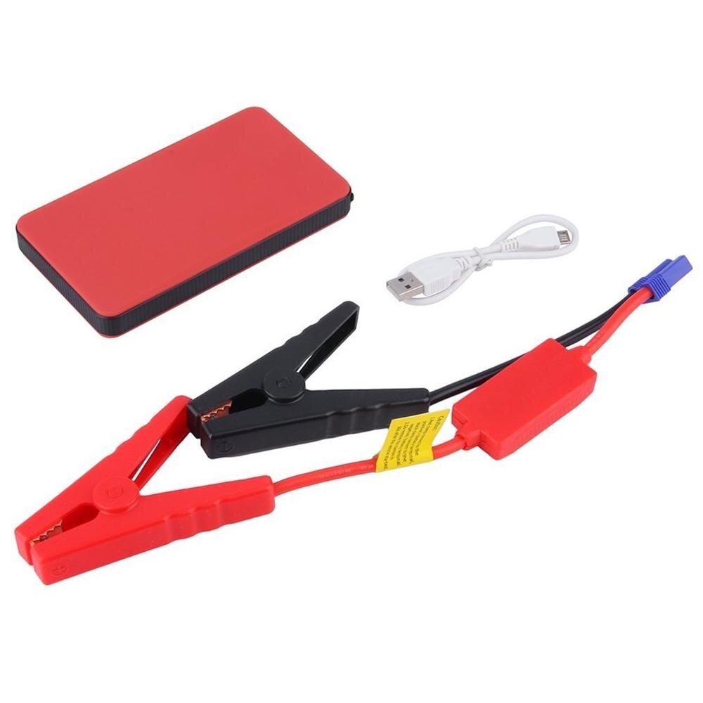 12v 5400 mah startladdare mini portabel multifunktionell bilstarter power booster batteriladdare nödstartsladdare: Röd