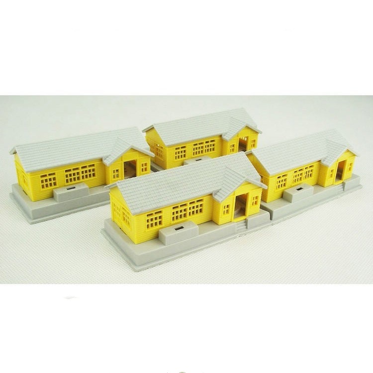 2pcs The train yard scene model of sand table model house