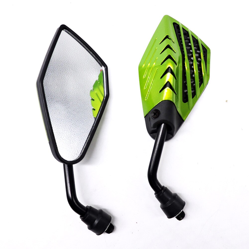 10mm Universal ATV acessorios Motocross parts dirt pit bike Motorbike Rear view mirrors moto motorcycle rearview Mirror: green