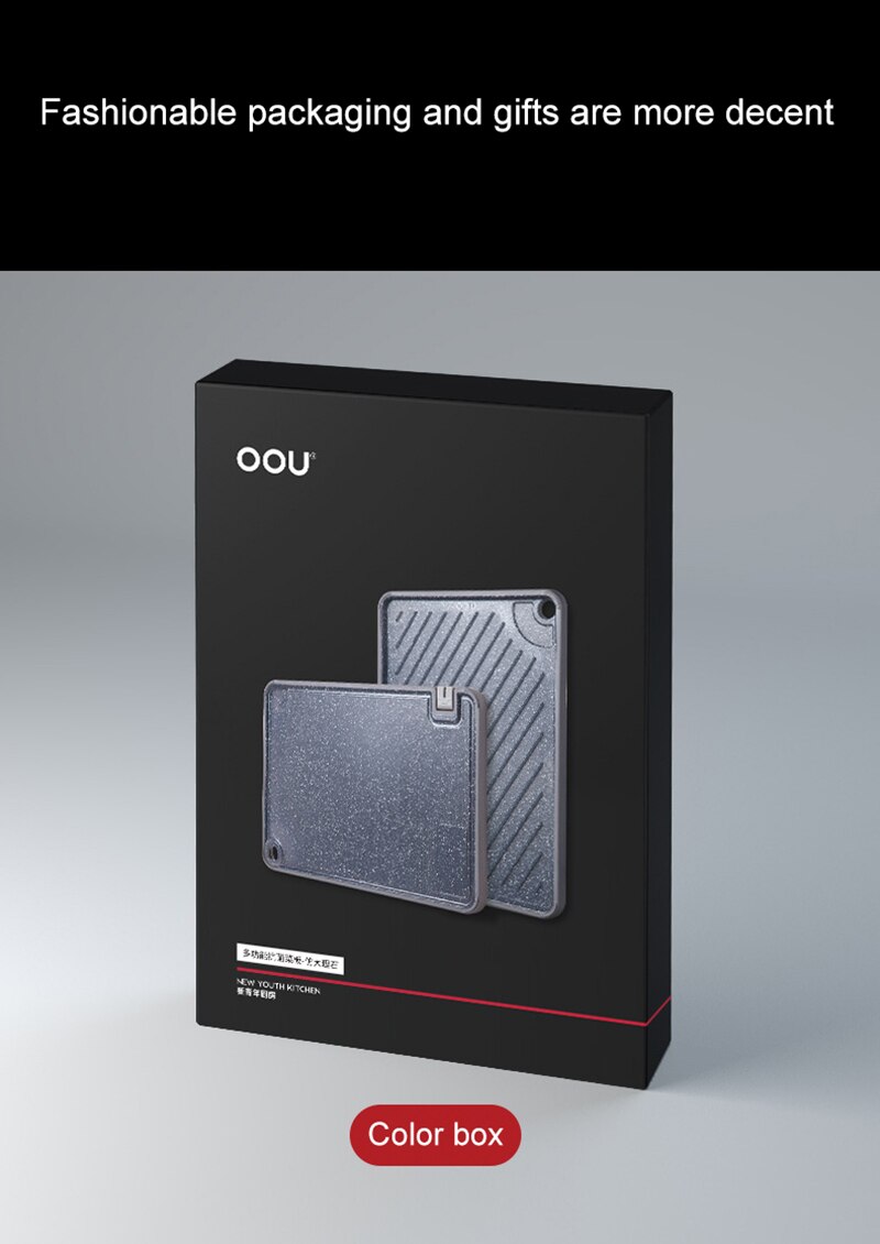 Double-Sided Cutting Board Multifunctional Antibacterial Mildew proof Plastic cutting board Kitchen Drain Chopping Board Marble