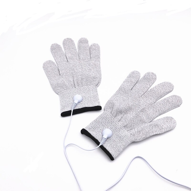 Ademend Geleidende Vezel Elektrode Handschoenen Hand Therapie Massage voor Elektrische Body Massager Machine Gezicht Been Hand Pijnbestrijding