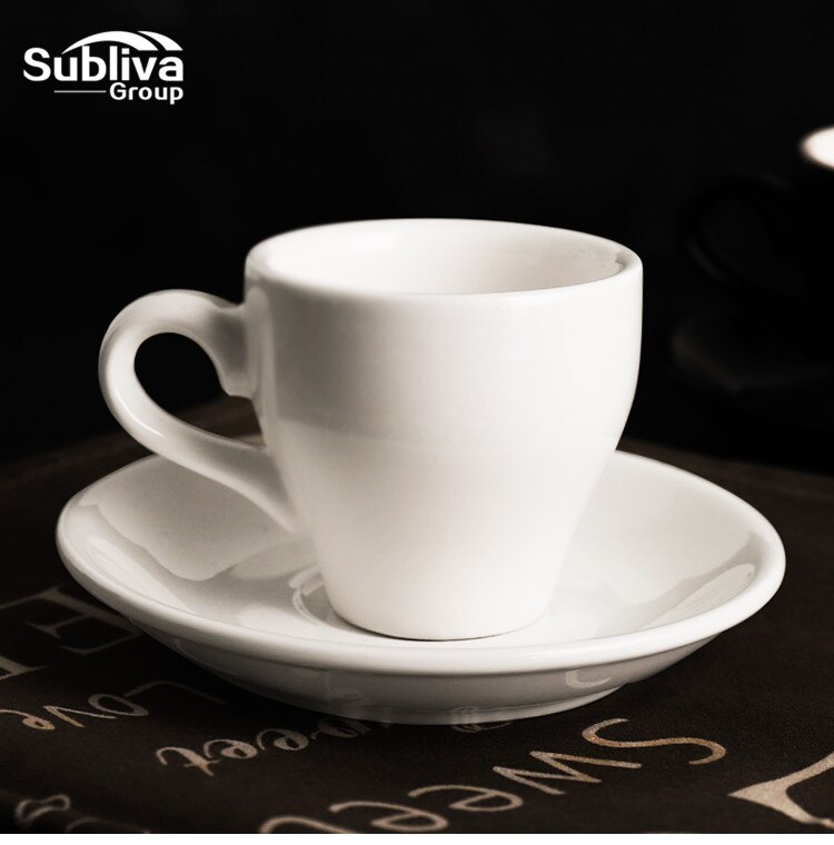 80ml high-grade ceramic coffee cups Coffee cup set Simple European style Mug Cappuccino flower cups Latte