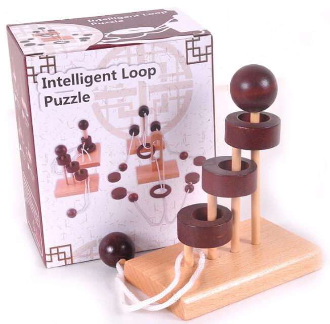 Klassisk iq-puslespil sind-hjerne-teaser 2d 3d træpuslespil undervisningsspil for voksne børn: Model 24