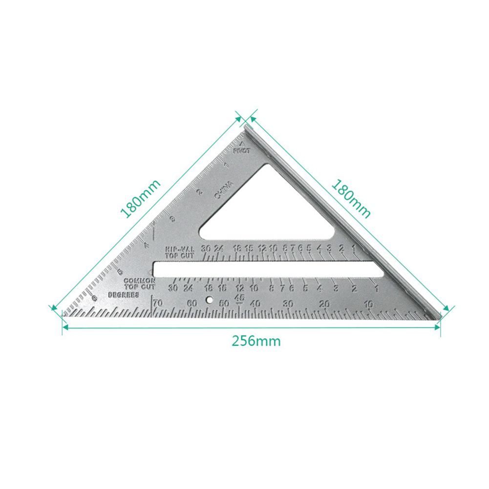 Triangle Rule 90 Degree Thickening Angle Rule Aluminum Alloy Carpenter Measurement Square Ruler