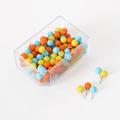 Valokuvaseinä iso pää kynsi väri pallo kynsien koristelu kiinnitys koulutarvikkeet korkkilevy push pins toimistotarvikkeet push pin: D