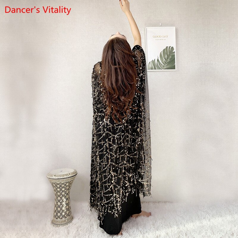 Nueva túnica de baile con lentejuelas + malla + modal, Túnica de baile, vestido de baile, vestido de entrenamiento de competición de danza Oriental