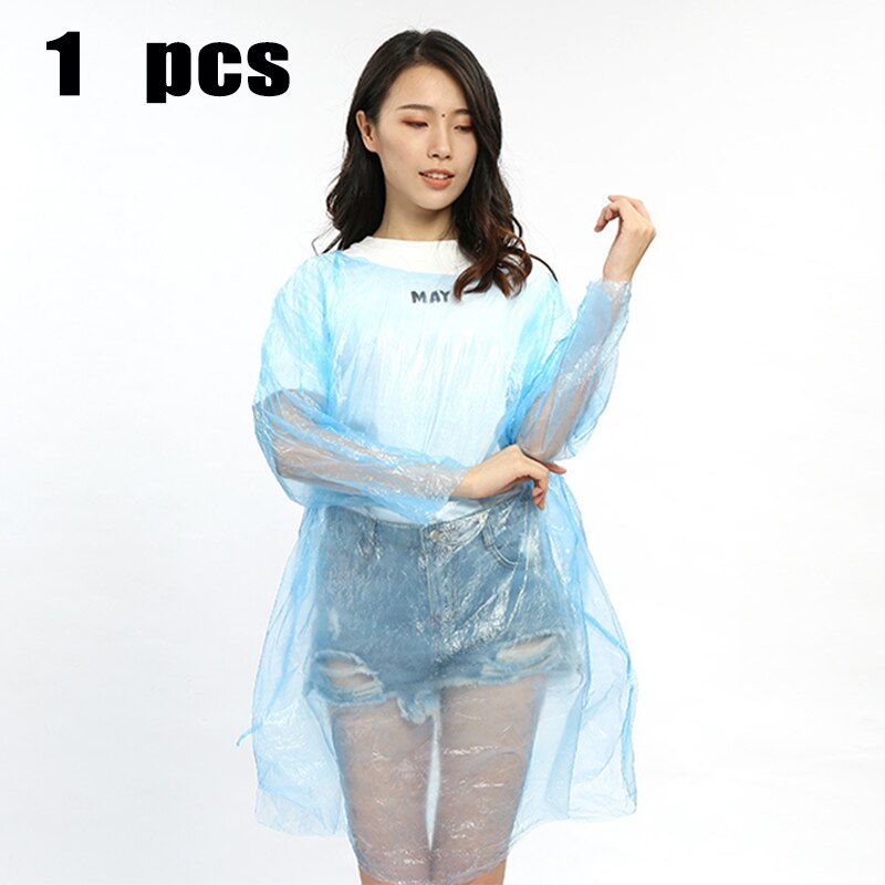 directe Transparent/bleu/jaune confortable imperméable jetable imperméable en plastique imperméable Poncho capuche pour enfants adultes en plein air: 1 pcs