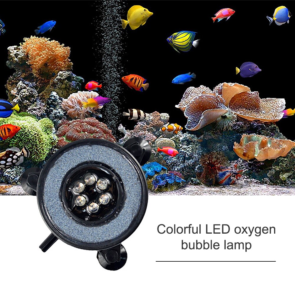 Aquarium Decoratieve Verlichting Ronde Licht Spotlights Vijver Pool Verhogen Zuurstof Aquarium Air Stone Bubble Licht Au/Us/Eu/Uk