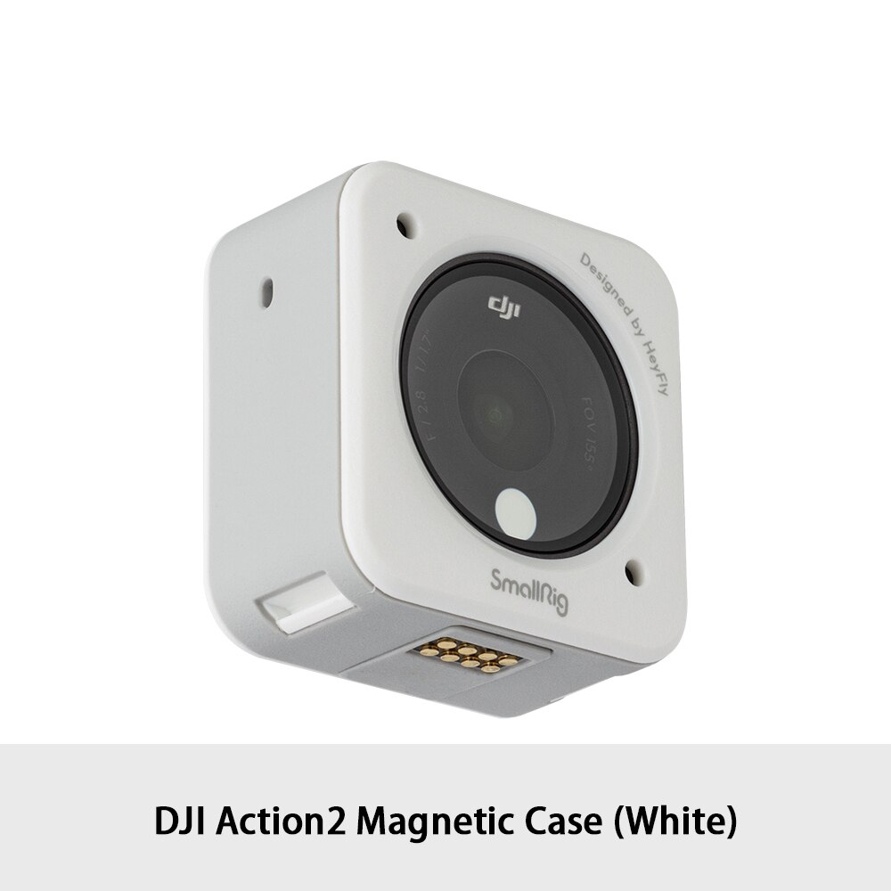 Smallrig Dji Action2 Magnetische Case Wit Grijs Anti-Kras Anti Anti-Slip Formfitting Suits Meerdere Scènes 3626: White