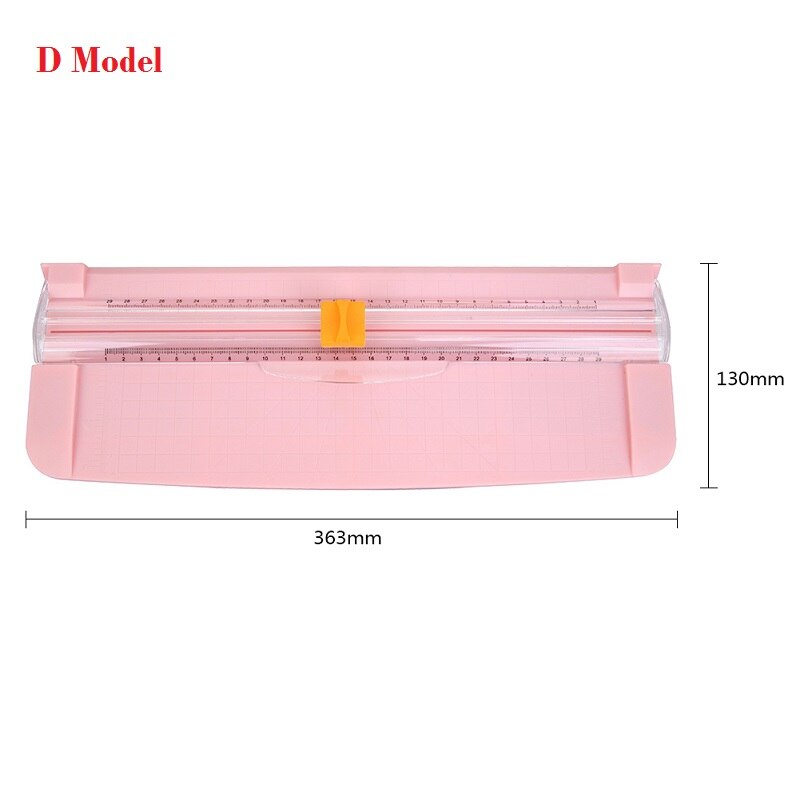 A4 Precision Paper Photo Trimmer Cutter Scrapbook Trimmer Lightweight Office Plastic Labels Photo Cutting Mat Machine: Pink A