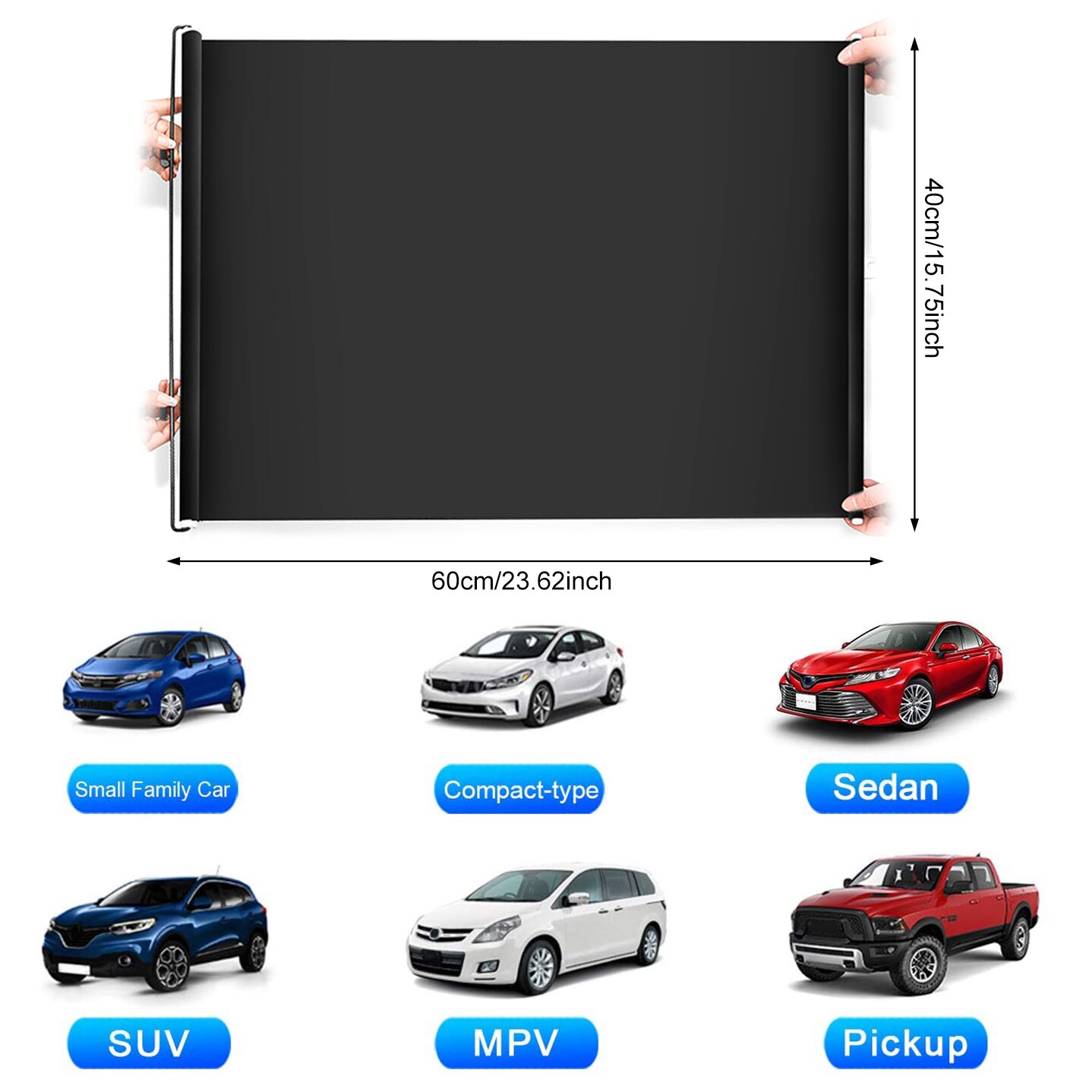 Pare-soleil rétractable pour voiture, pare-soleil, pare-brise, pare-soleil avant, pare-soleil arrière, rideau pliable