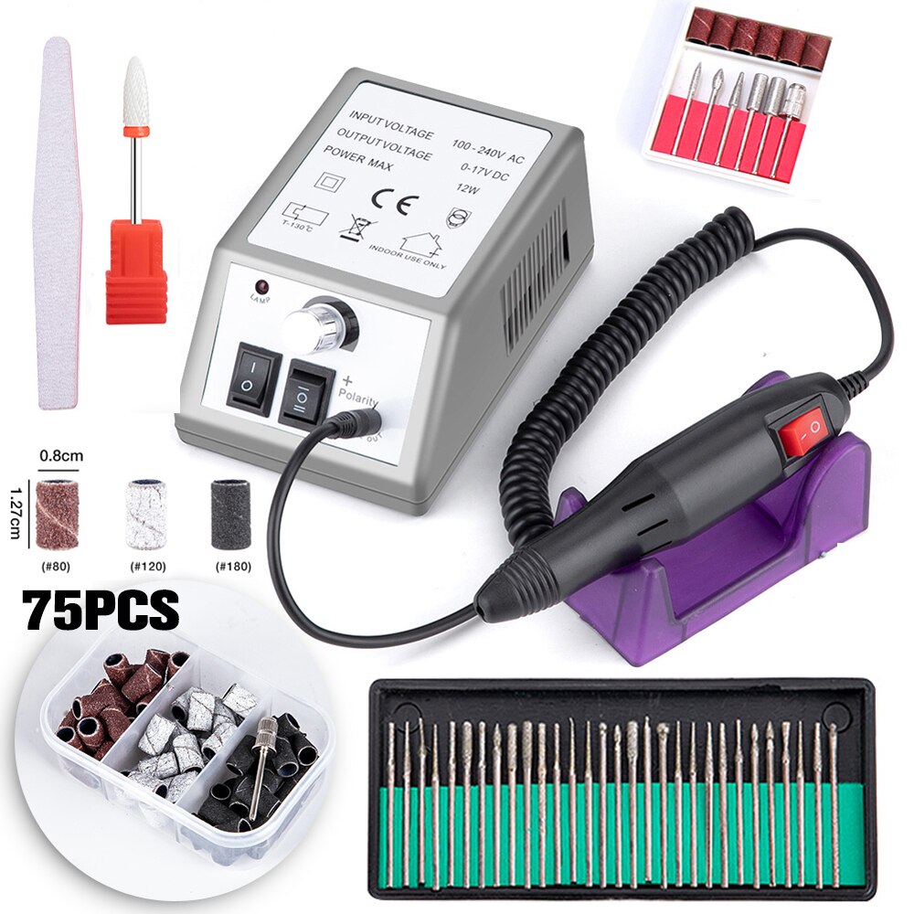 Electric Pedicure Machine Nail Drill Machine Electric Manicure Drills Accessory Pedicure Kit Nail Drill Bits Nail Tools