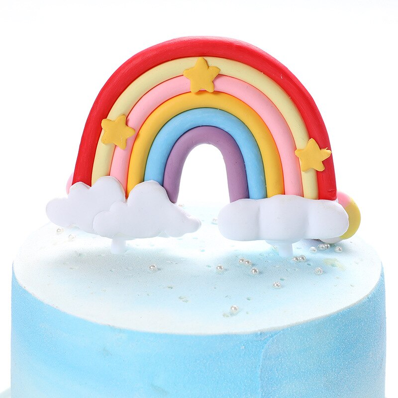 6 stks/partij Foam Ballon Gemengde Kleuren Cake Topper Gelukkige Verjaardag Cake Topper Baby Shower Decoraties Wedding Party Cake Deoration: Deep Sapphire