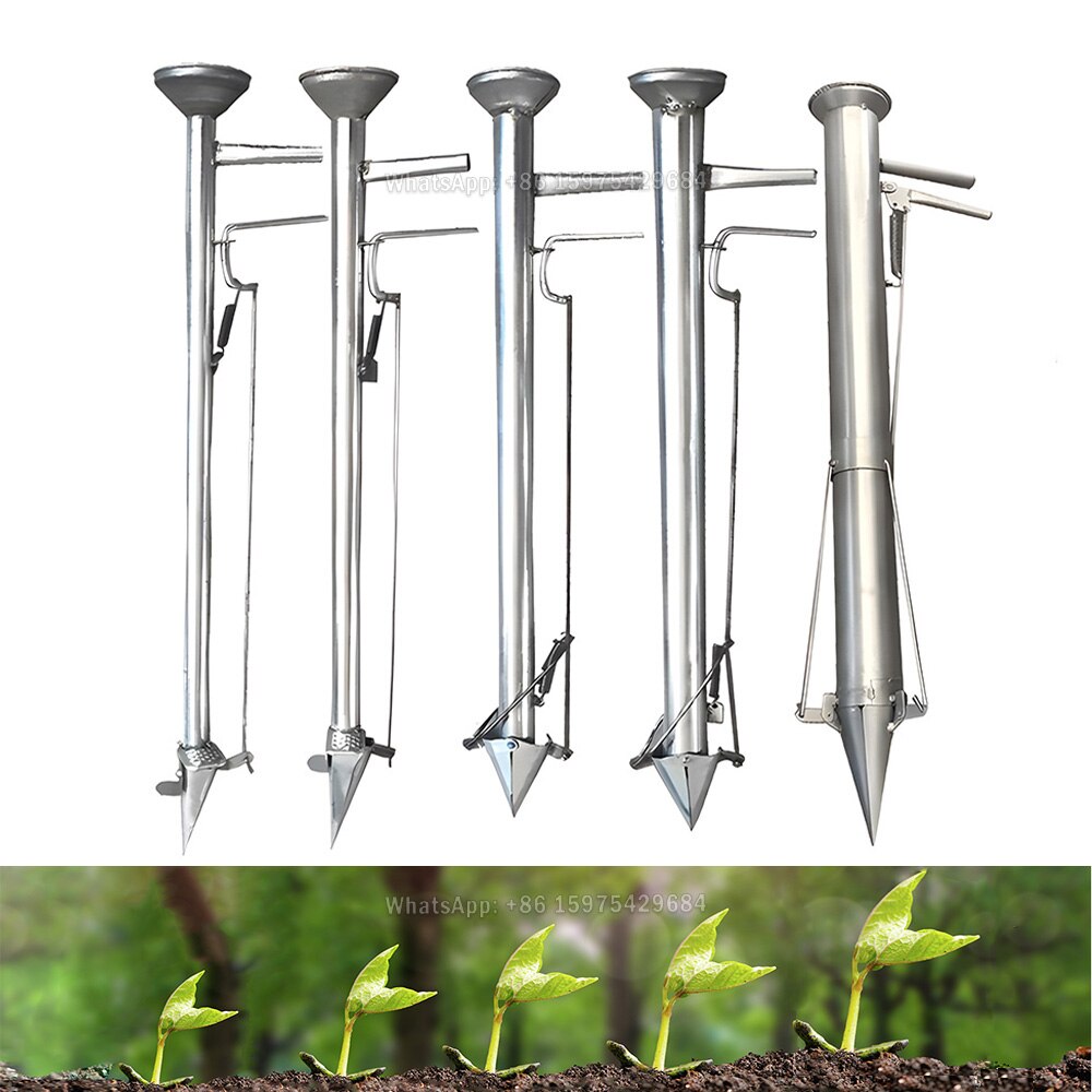 Stainless Steel Seedling Planter Vegetable Planter Agricultural Corn Peanut Manual Seeder Sapling Transplant Planter