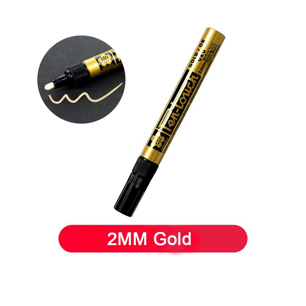 Rotulador líquido cromado a prueba de decoloración, herramienta de arte de pintura pintada a mano, Album DIY: gold-2mm