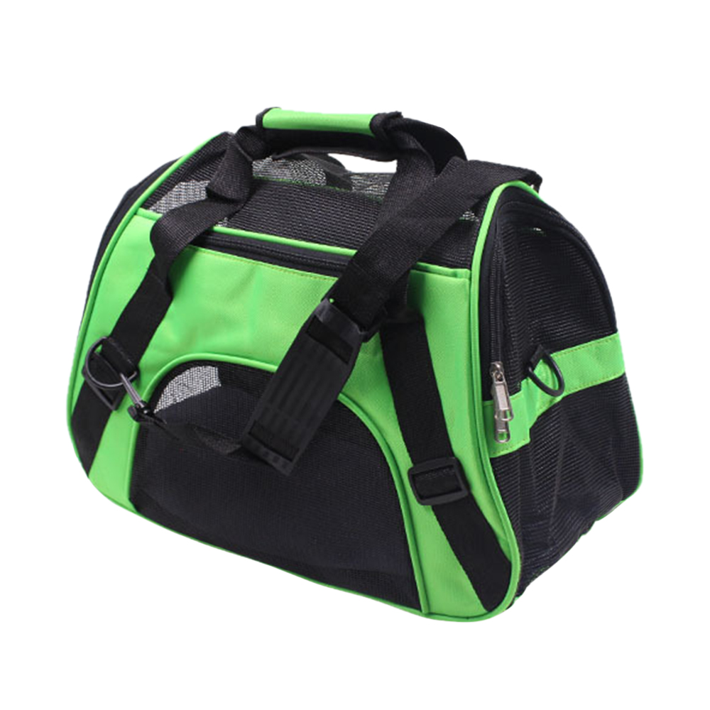 Nylon Huisdieren Ademend Mesh Reistas Draagbare Kat Puppy Uitgaande Handtas Kooi Rugzak Carrier Hond Teddy Benodigdheden: Green / S
